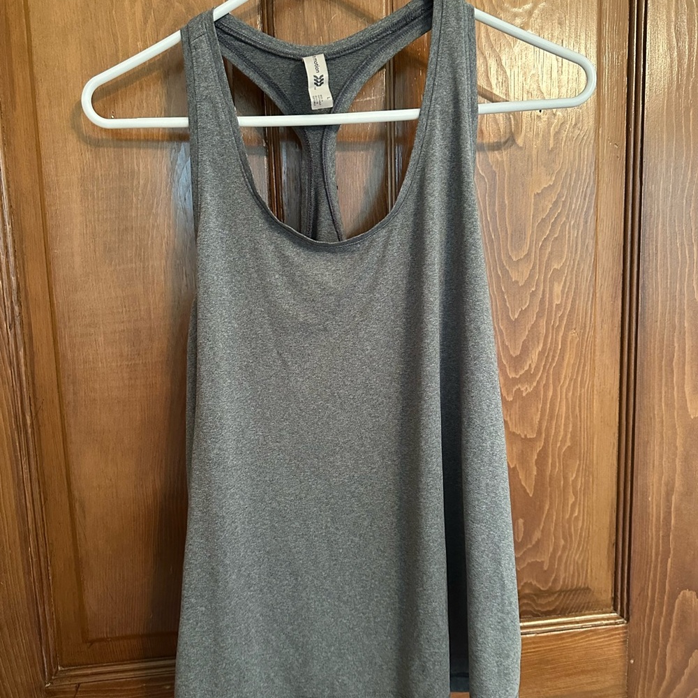 all in motion Grey Heather Racerback Tank - Women's Active Tank